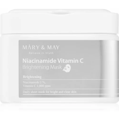 MARY & MAY Niacinamide Vitamin C Brightening Mask set sheet maski za sjaj lica 30 kom