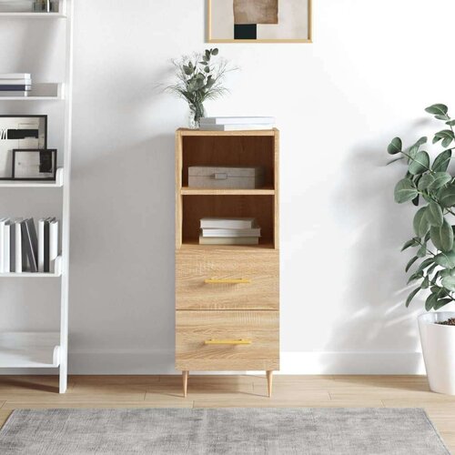  Komoda boja hrasta sonome 34 5x34x90 cm od konstruiranog drva Slike