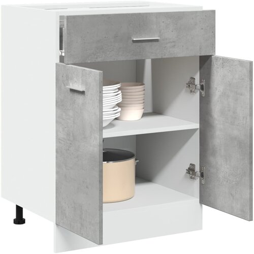 vidaXL Spodnja omarica s predalom betonsko siva 60x46x81,5 cm Cene