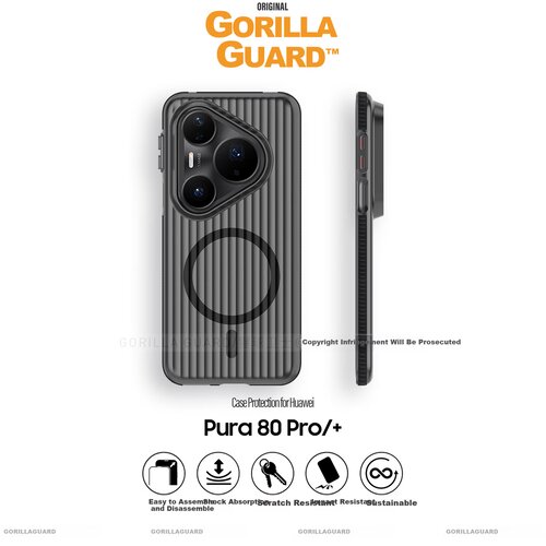  Maska za mobilni telefon Huawei Pura 80 Pro / Huawei Pura 80 Pro+, Crna Cene