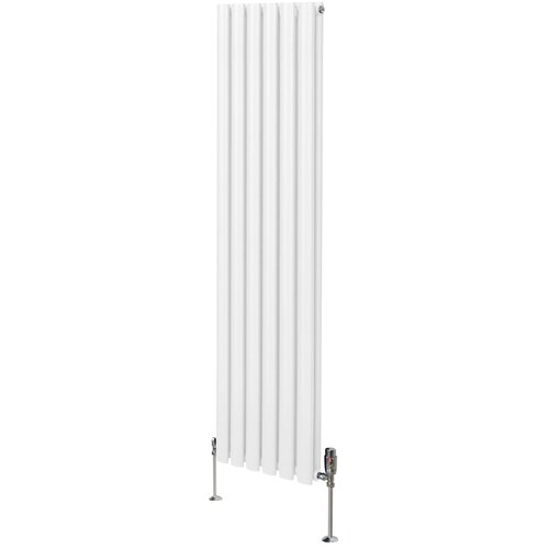 Monster ovalni radiator in ventili - 1600 mm x 360 mm - bel, (21569978) Slike