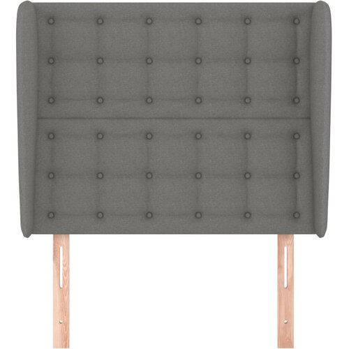  Uzglavlje s u&amp;scaron;ima tamnosivo 93x23x118/128 cm od tkanine Slike