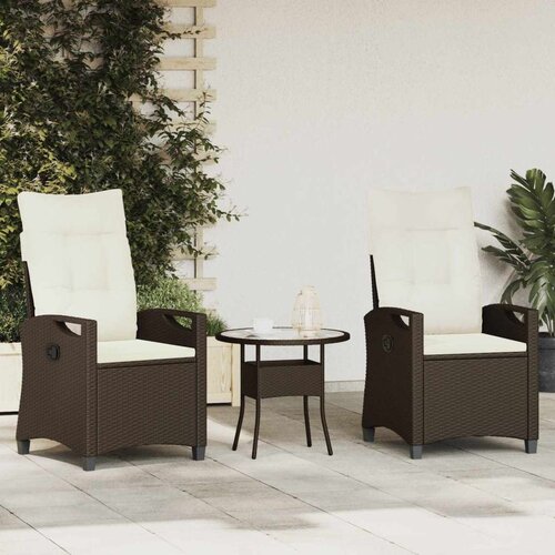  Vrtni Stol 2 pcs Rjava in krem 56 x 60 x 112 cm, (5000285784) Cene