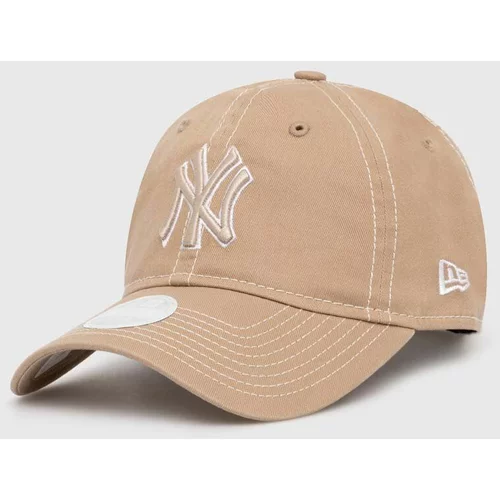 New Era Pamučna kapa sa šiltom 9Forty New York Yankees boja: bež, s aplikacijom, 60434986