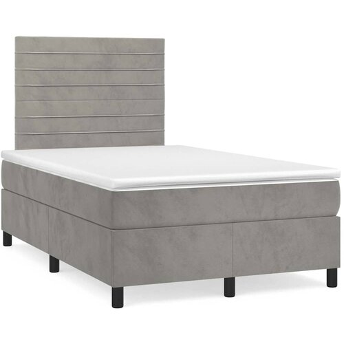  box spring s madracem LED svjetlosivi 120x190 cm tkanina Cijene