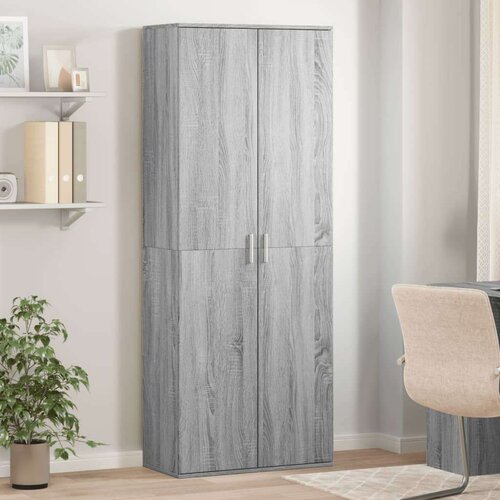 vidaXL Visoka komoda siva sonome 70x35x180 cm od konstruiranog drva Cijene