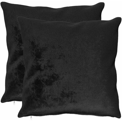  Presvlaka za jastuk 2 pcs HEERLEN Crna 70 x 70 cm Flanel Cijene