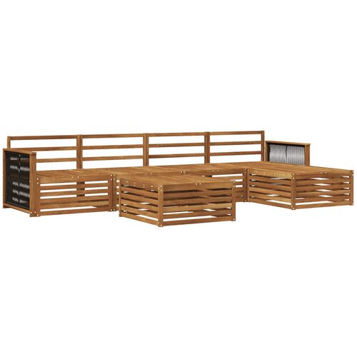 vidaXL Zunanja garnitura za sedenje 6 pcs Naravna Masiven les akacije, (5000270985) Cene