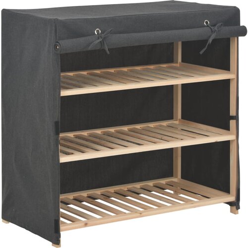 Furnova Omarica za čevlje s pokrivalom siva 79x40x80 cm blago, (21955555) Slike