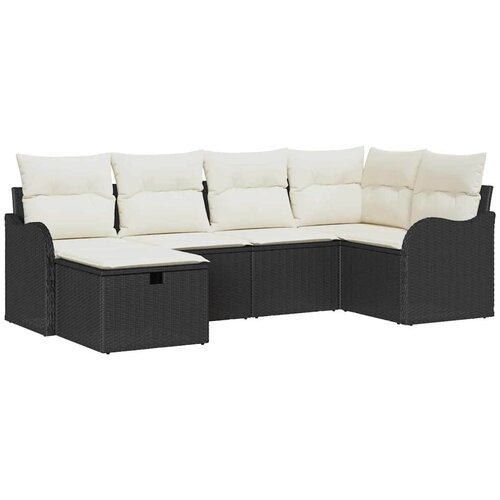  Sjedeća garnitura za vrt 6 kom. Poli ratan Smeđa 232,5 x 122,5 x 85 cm Slike
