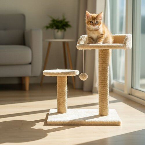 Paws & Whiskers Grebalica za mačke Tiana, bež Cijene
