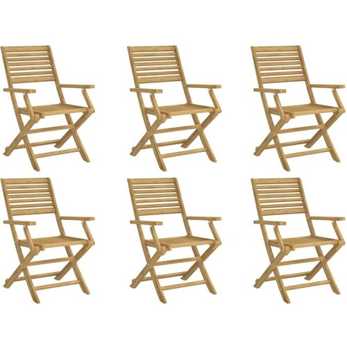  Sklopive vrtne stolice 6 kom 54 5x61 5x86 5 cm od drva bagrema Slike