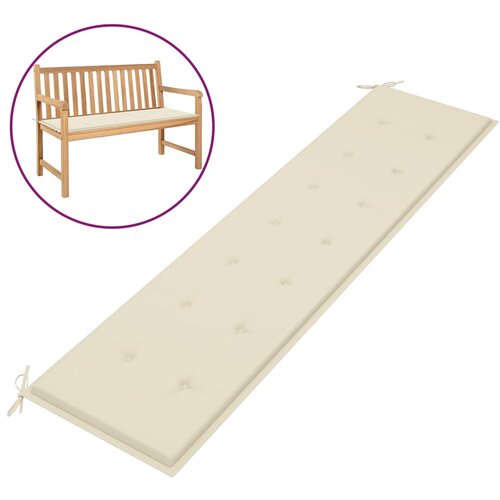 vidaXL Blazina za vrtno klop krem 200x50x3 cm Cene