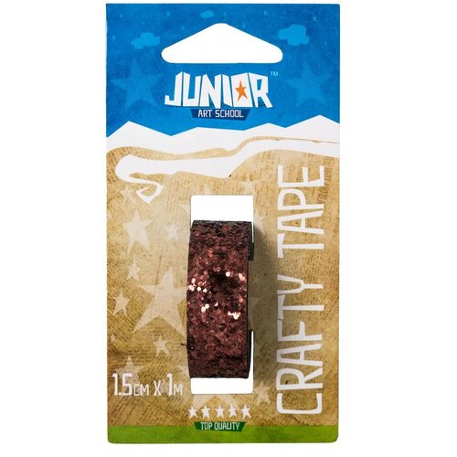 Junior crafty tape, kraft gliter traka, 15mm x 1m, odaberite nijansu Bronza Slike