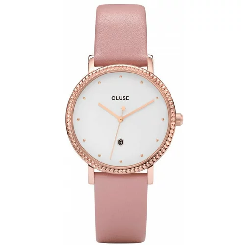 Cluse ženska ura z rožnatim usnjenim pasom Le Couronnement