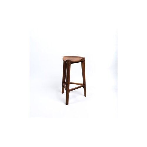  Meda furniture Drvena polubarska stolica Terca Orah Slike