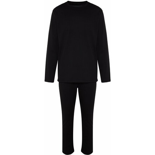 Trendyol Pajama Set - Black - Plain Slike