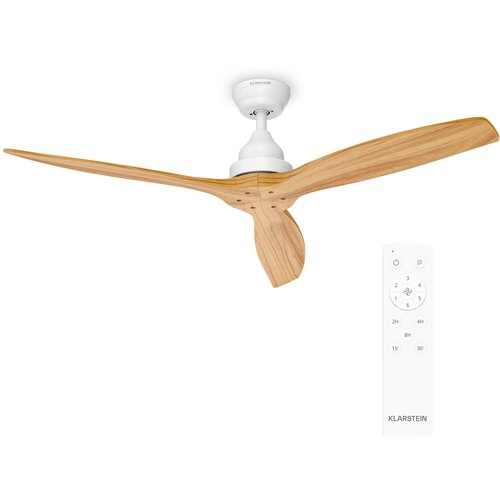 Klarstein Santa Elena stropni ventilator sa svjetlom | 132 cm | 35 W | Tihi rad | Drvo Cijene