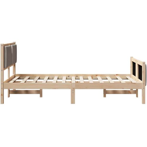  Okvir za krevet Sivo-smeđa 120 x 200 cm tkanina Slike