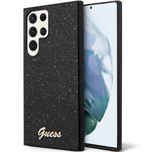 Guess GUHCS23LHGGSHK ovitek za Samsung Galaxy S23 Ultra 5G - črn z bleščicami Cene