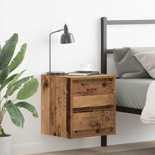 vidaXL Zidni noćni ormarići 2 kom boja staro drvo 38x34x40 cm Cijene