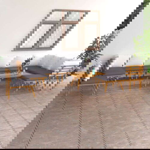  12-dijelna vrtna garnitura s jastucima masivno bagremovo drvo Cijene