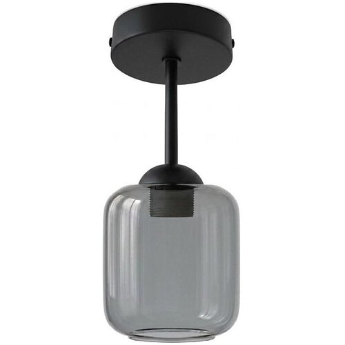 Brilagi LED Plafonski luster R GLASS 1xE27/60W/230V prečnik 14 cm crna/zadimljena siva Slike