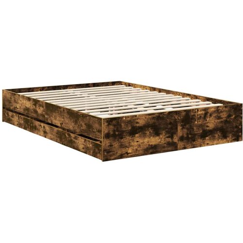  Okvir za krevet s ladicama Dimljeni hrast 135 x 190 cm - Dimljeni hrast 135 x 190 cm Cene