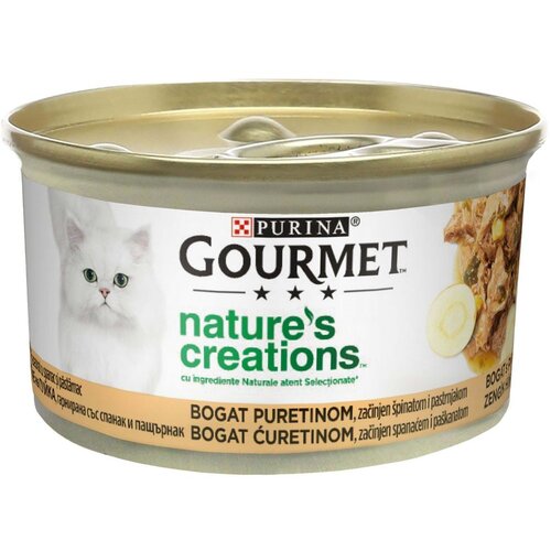 Gourmet Nature's creation s puretinom, začinjen &scaron;pinatom i pastrnjakom, 85 g Cijene