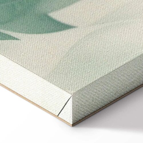 Slika - Watercolor Botanical Motif Delicate Green-Beige Leaves 30x20 Akustična Slike