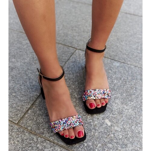 D/CEO Black sandals on a block heel Millo Cene
