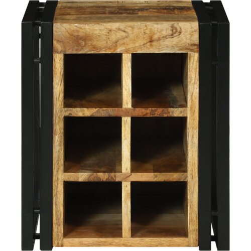 vidaXL Stalak za vino 34.5 x 35 x 39 cm Čvrsto drvo Hrapavo drvo manga Cijene