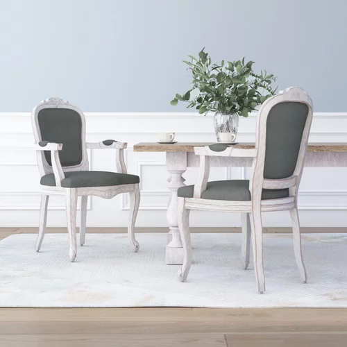 vidaXL Jedilni stoli 2 kosa temno sivi 62x59,5x100,5 cm blago