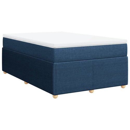 vidaXL Box spring postelja z vzmetnico modra 120x190 cm blago, (21309029) Cene