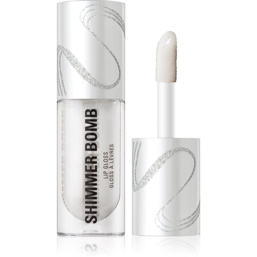 Makeup Revolution Metallic Muse Shimmer Bomb ble&amp;scaron;čeči sijaj za ustnice odtenek Frosted Muse 4.5 ml Slike