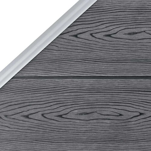 VidaXL set WPC ograda 6 kvadratnih + 1 kosa 1138 x 186 cm sivi Slike