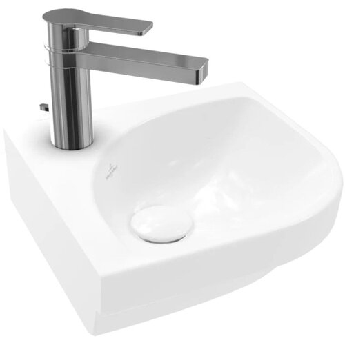 Villeroy Boch 437146R1 Subway 3.0 CeramicPlus 32 x 32 cm kotni umivalnik z odprtino za armaturo Slike