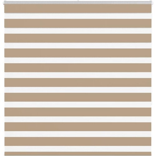 vidaXL zebra senčilo pe&scaron;čeno rjava 140x150 cm tkanina &scaron;irina 135,9 cm Cene