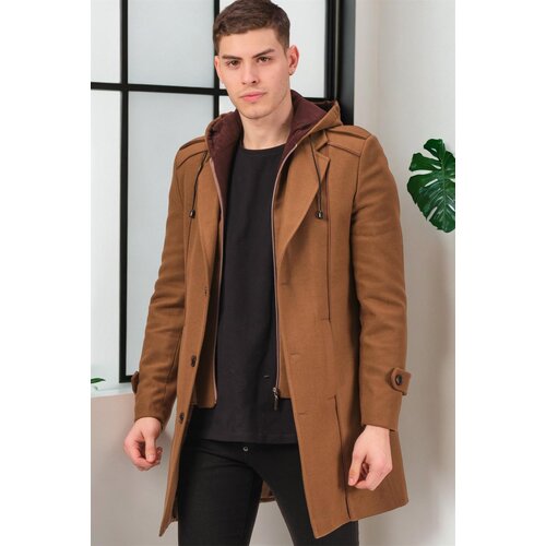 Dewberry PLT8334 MEN&amp;#039;S COAT-STRAIGHT CAMEL Slike