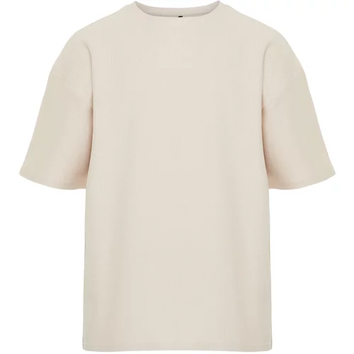 Trendyol Stone Men's Oversize 100% Cotton Textured T-Shirt