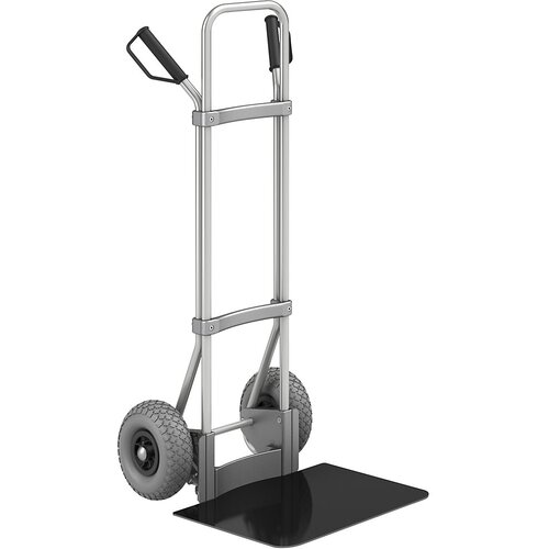 eurokraft pro aluminijast voziček za prevoz vreč, nakladalna površina šxg 450 x 500 mm, črne barve, pu-kolesa Cene