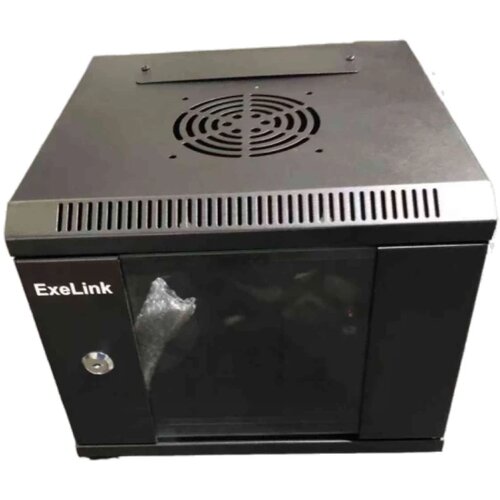 Rek ExeLink 10 in 6U zidni orman sa staklenim vratima,do 30kg,mat crni Cene