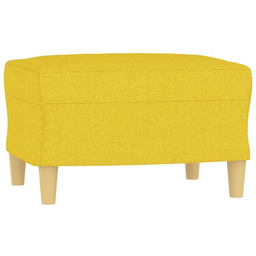  Trosjed s tabureom svjetložuti 180 cm od tkanine Slike
