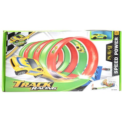 Magic Toys Track Racing: Komplet spiralne trkaće staze sa 6 petlji od 360 stupnjeva i 1 malim automobilom 1/64 Cijene