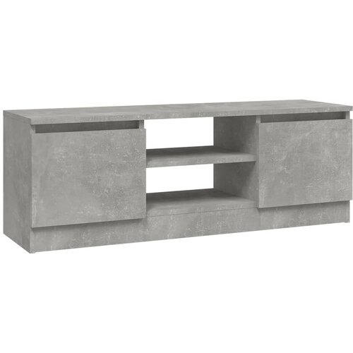 Maison Chic TV omarica - TV stojalo - Televizijska omarica z vrati betonsko siva 102x30x36 cm, (21700658) Slike