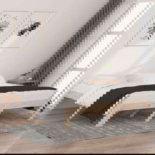  Okvir za krevet od masivne borovine 140 x 190 cm Cene