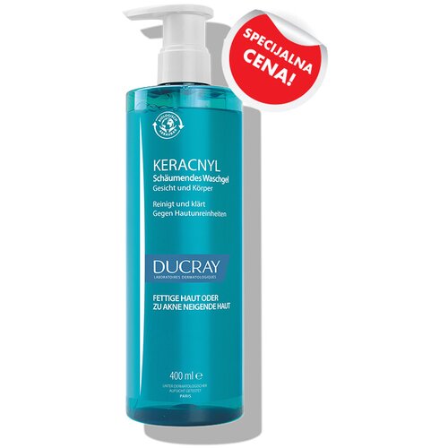 Ducray Keracnyl Penušavi gel, 400 ml PROMO Cene