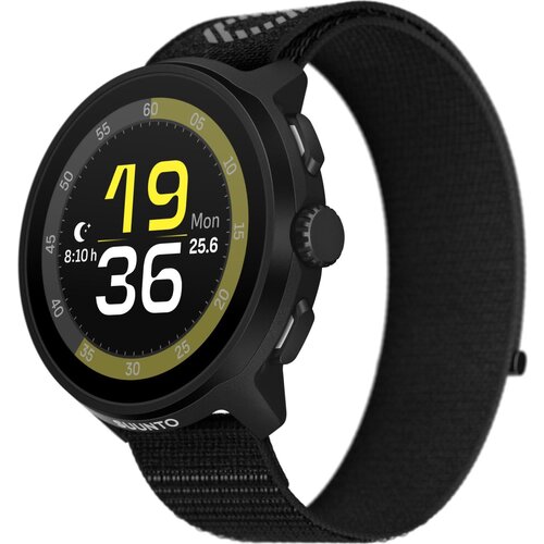 Suunto Run All Black 45mm SS051109000 za Lagani sportski sat trkace, kucište od nehrdajuceg celika, remen od najlonske Cijene