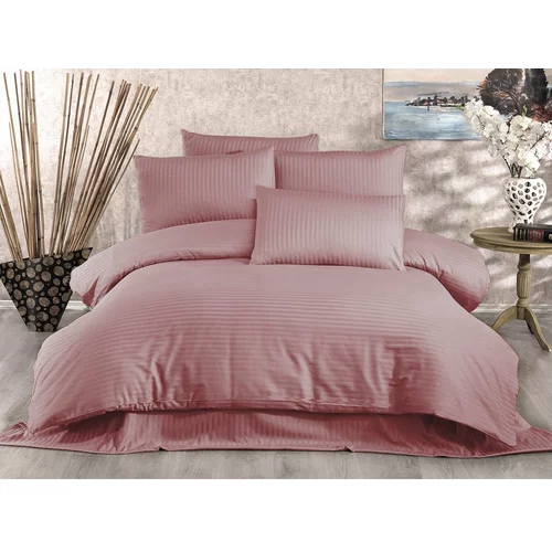 Mijolnir Rožnata posteljnina za zakonsko posteljo iz bombažnega satena 200x200 cm Lilyum –