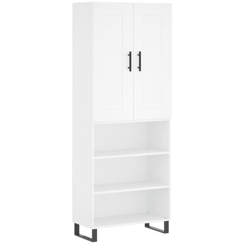Maison Chic Visoka omara - Komoda - Predalnik bela 69,5x34x180 cm inženirski les, (21719879) Slike